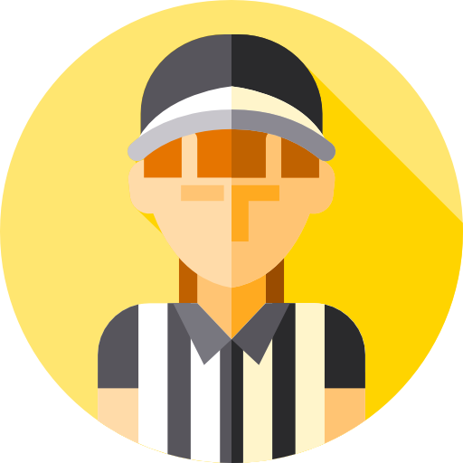 Referee Flat Circular Flat icon