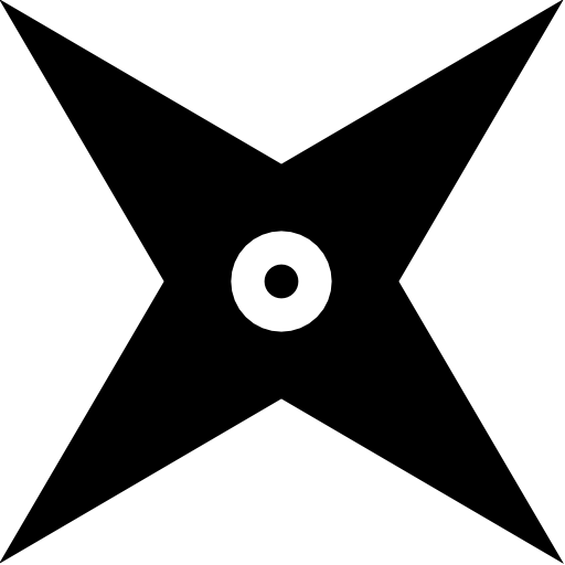 shuriken Basic Straight Filled icoon