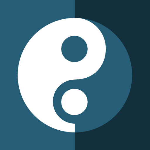 Yin yang Basic Straight Flat icon