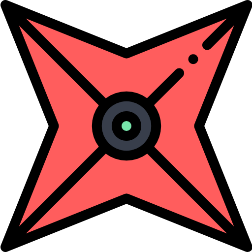 shuriken Detailed Rounded Lineal color icona