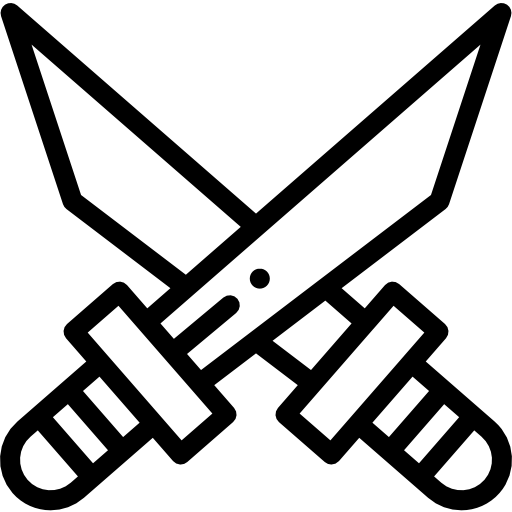 katana Detailed Rounded Lineal icona