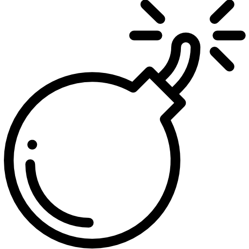 bombe Detailed Rounded Lineal Icône