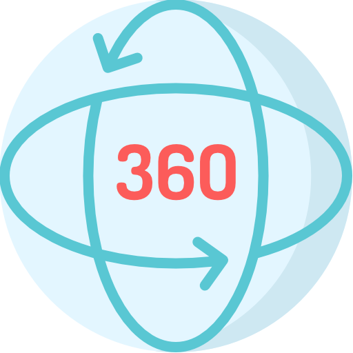 360 grados Special Flat icono