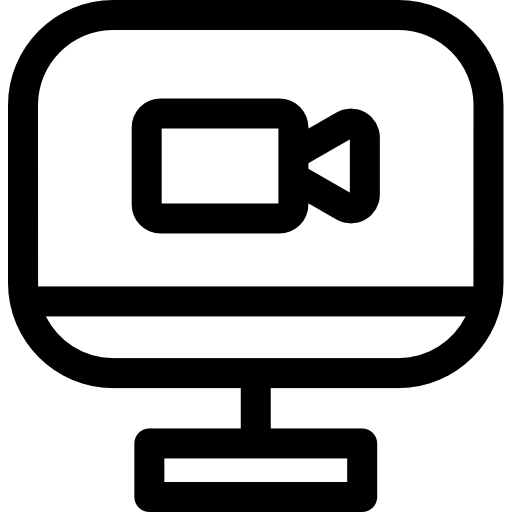 videollamada Basic Rounded Lineal icono
