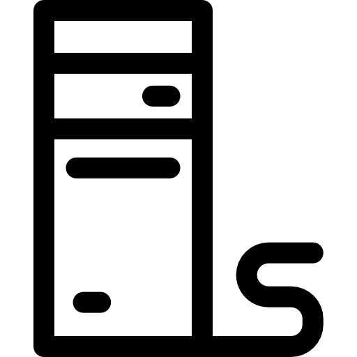 computadora Basic Rounded Lineal icono