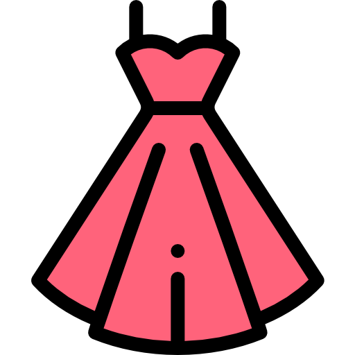 드레스 Detailed Rounded Lineal color icon
