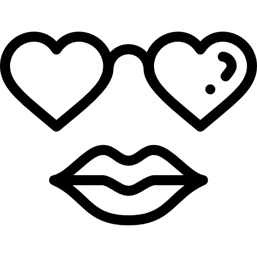 ハートのメガネ Detailed Rounded Lineal icon
