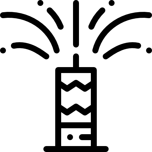 Фейерверк Detailed Rounded Lineal иконка