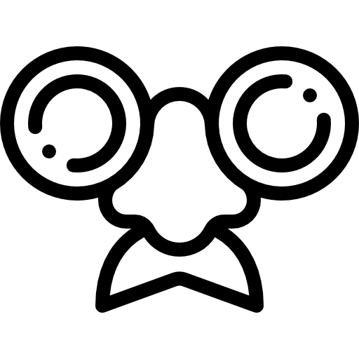 zabawne okulary Detailed Rounded Lineal ikona