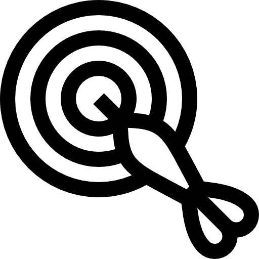Dartboard Basic Straight Lineal icon