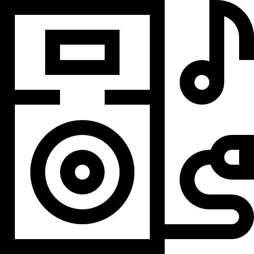 서브 우퍼 Basic Straight Lineal icon