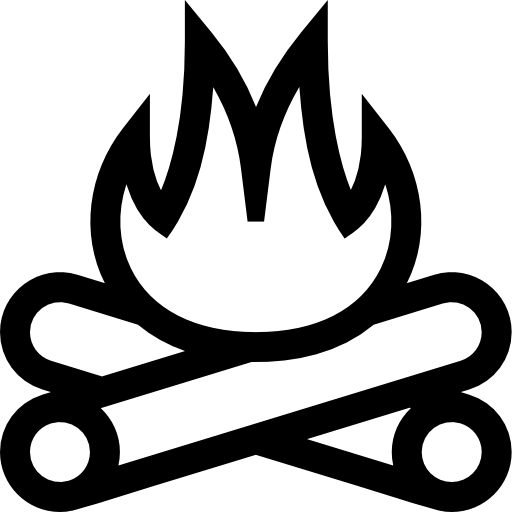 ognisko Basic Straight Lineal ikona