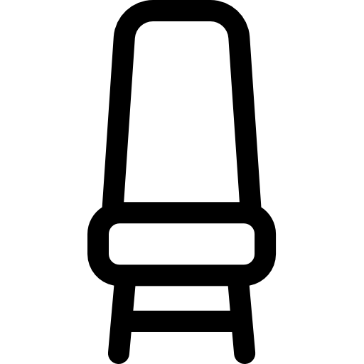 silla Basic Rounded Lineal icono