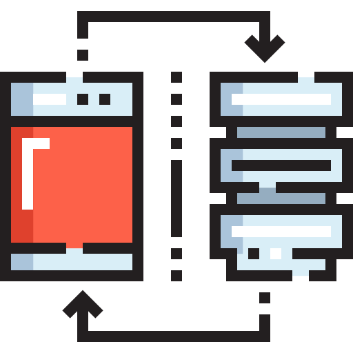 데이터 Detailed Straight Lineal color icon