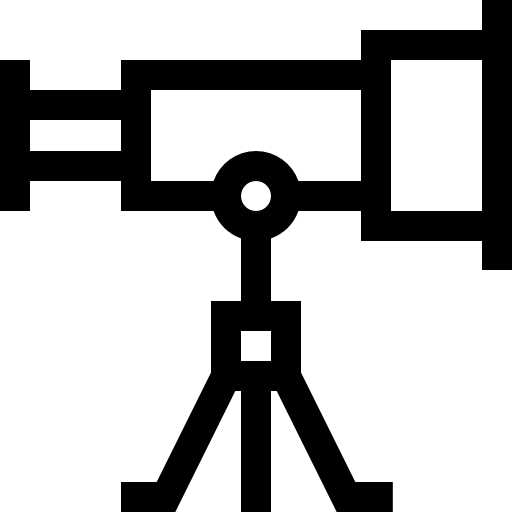 망원경 Basic Straight Lineal icon