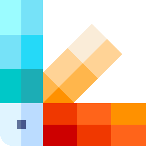 paleta de color Basic Straight Flat icono