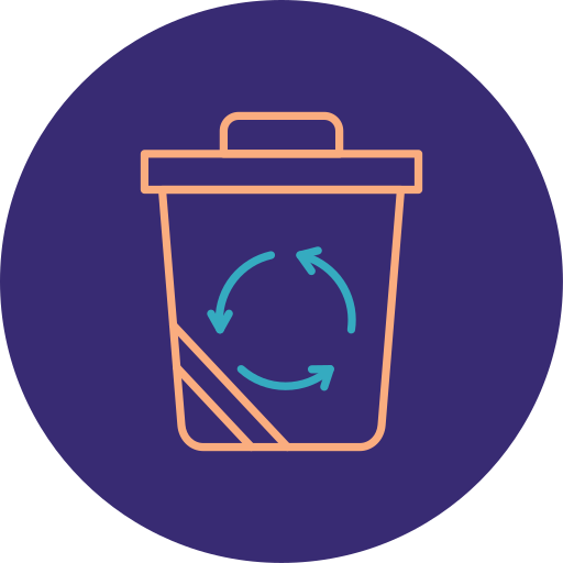 Recycle bin Generic color fill icon