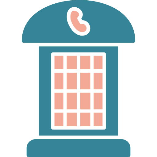 Телефонная будка Generic color fill иконка