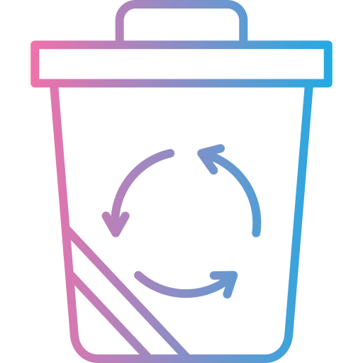 papelera de reciclaje Generic gradient outline icono