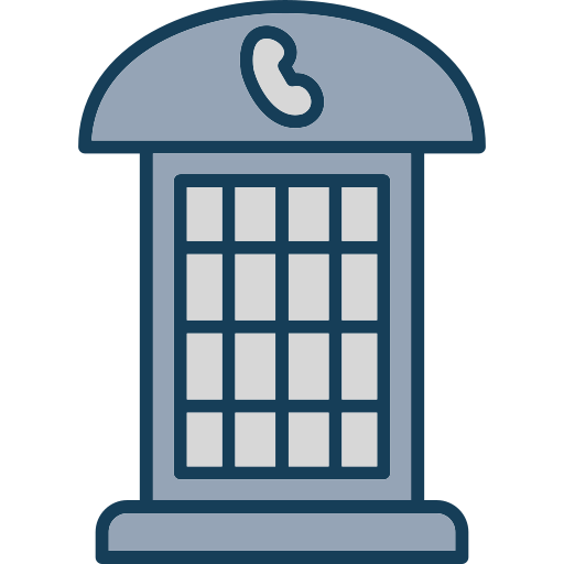Телефонная будка Generic color lineal-color иконка