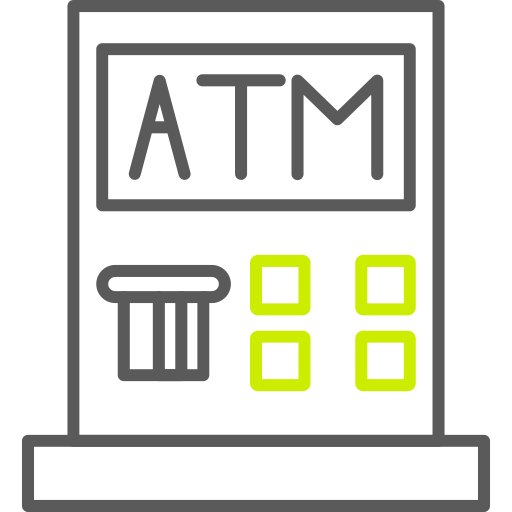 geldautomaat Generic color outline icoon