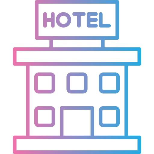 edificio del hotel Generic gradient outline icono
