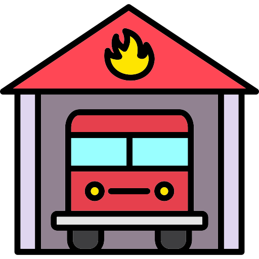 Пожарная станция Generic color lineal-color иконка