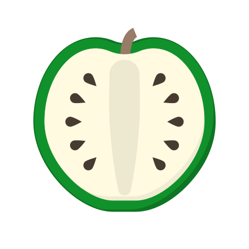 Сметанное яблоко Generic color fill иконка