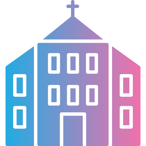 edificio della chiesa Generic gradient fill icona