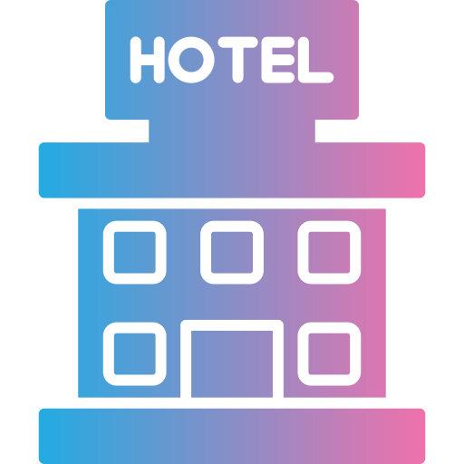 Hotel building Generic gradient fill icon