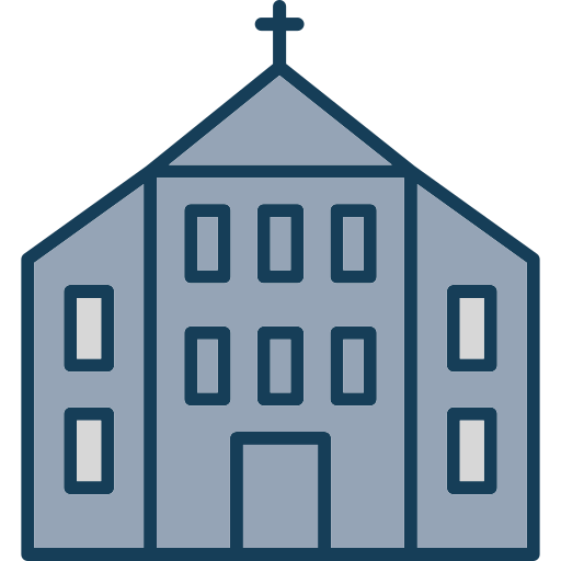 kerkgebouw Generic color lineal-color icoon