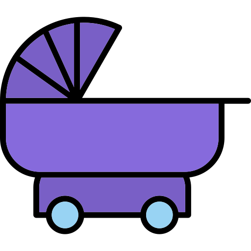 乳母車 Generic color lineal-color icon