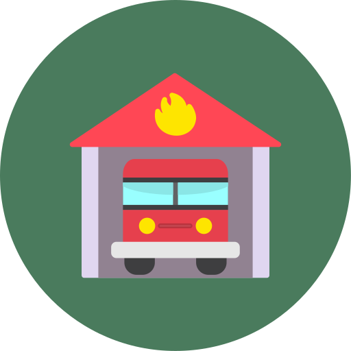 Fire station Generic color fill icon