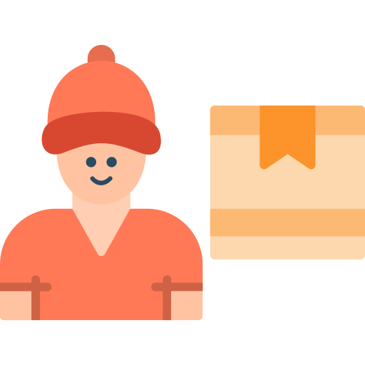 Delivery man Generic color fill icon