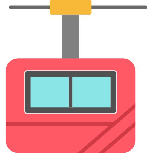 Cable car cabin Generic color fill icon