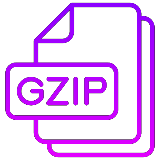 Gzip Generic gradient outline icon