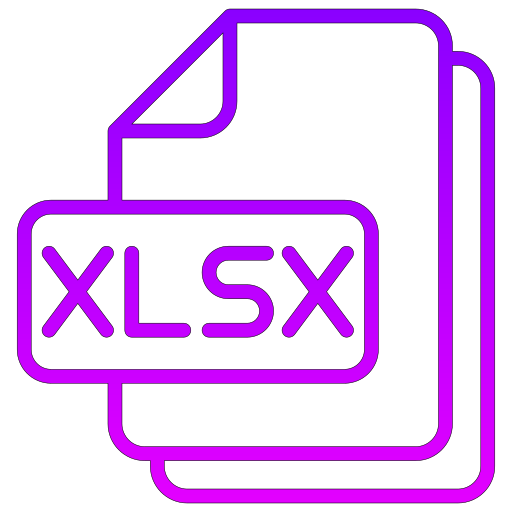 xlsx Generic gradient outline icon