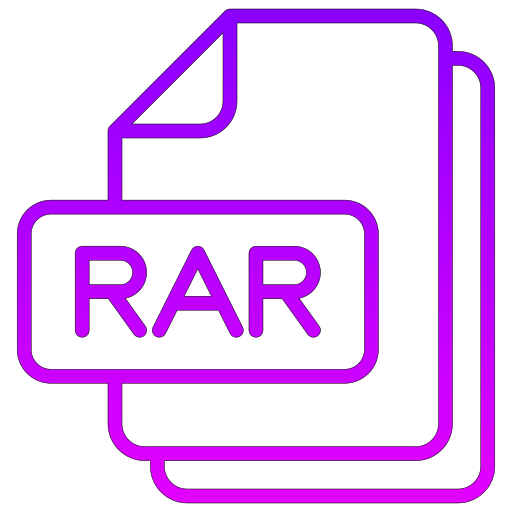 rar-bestand Generic gradient outline icoon