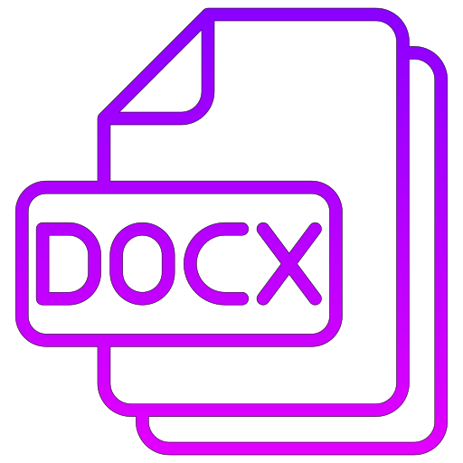 Docx Generic gradient outline icon