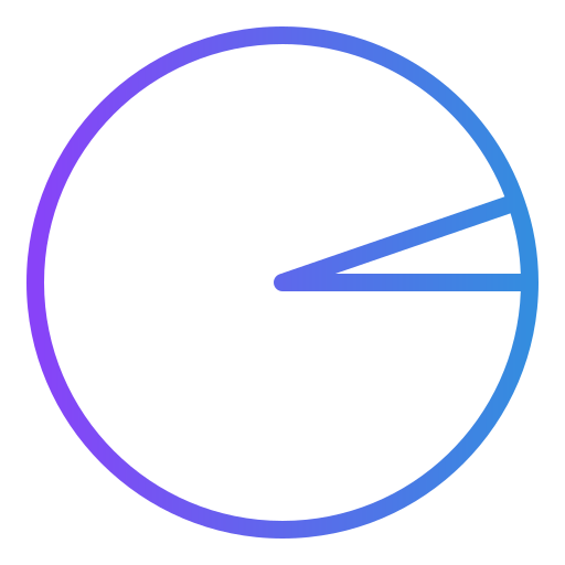 wykres kołowy Generic gradient outline ikona