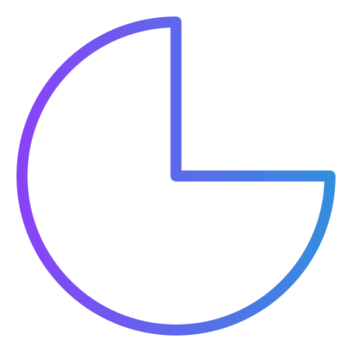 cirkeldiagram Generic gradient outline icoon