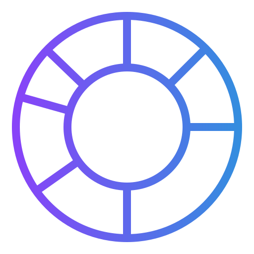 grafico a torta Generic gradient outline icona