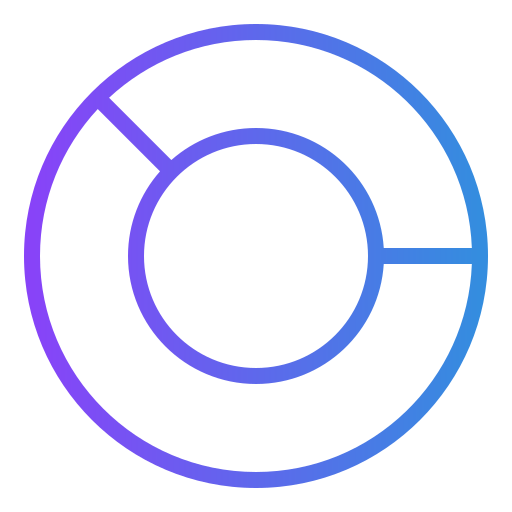 grafico a torta Generic gradient outline icona