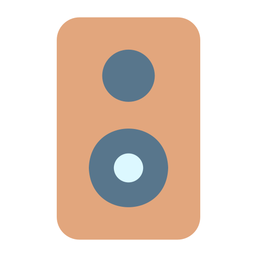 skrzynka głośnikowa Generic color fill ikona