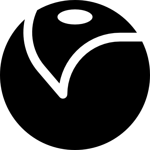 rayo v Basic Rounded Filled icono