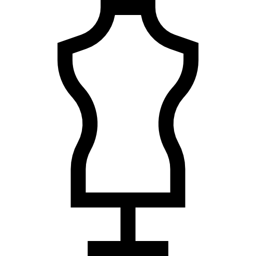manekin Basic Straight Lineal ikona