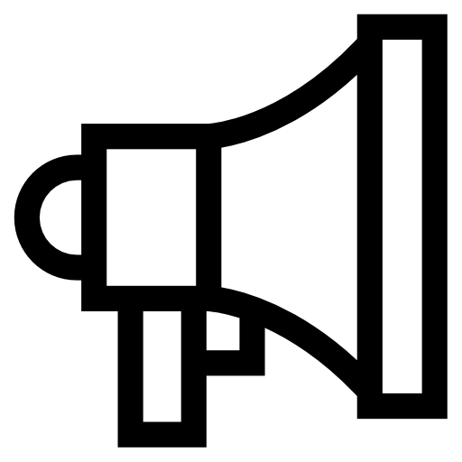 메가폰 Basic Straight Lineal icon