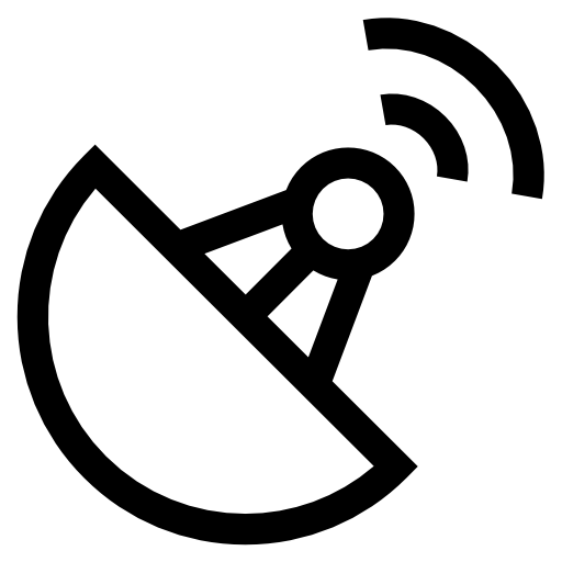 satelita Basic Straight Lineal ikona