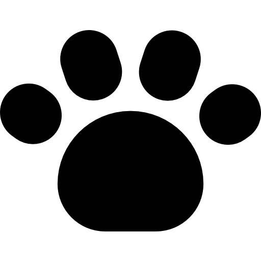 orma di zampa Basic Straight Filled icona