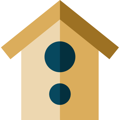 casa del pájaro Basic Straight Flat icono